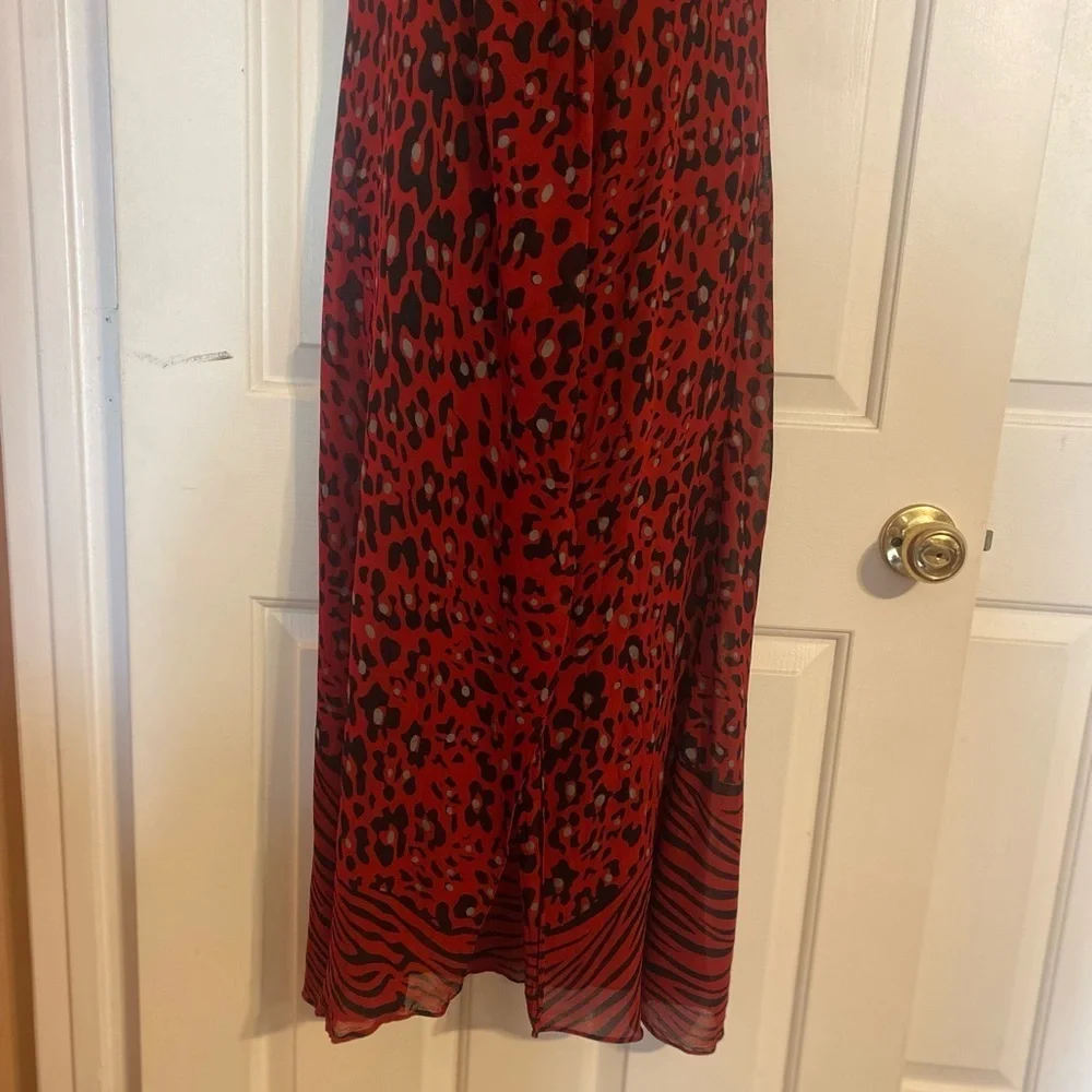 “ZARA” Sheer Chiffon Split Tunic Kaftan Dress